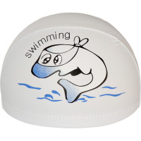 Шапочка для плавания детская Sportex Дельфин (ПУ) E41272 белый