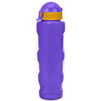 Бутылка для воды LIFESTYLE со шнурком, 700 ml., anatomic, прозрачно/фиолетовый КК0161