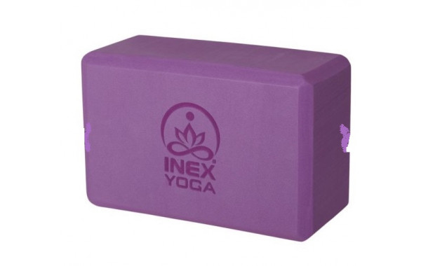Блок для йоги Inex EVA Yoga Block YGBK-PR 23x15x10 см, фиолетовый 600_380