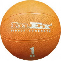 Мяч набивной Inex Medicine Ball, 1 кг IN-RMB1 Оранжевый