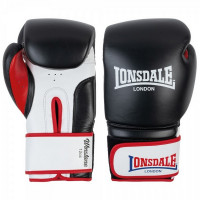 Перчатки тренировочные 12oz Lonsdale Winestone 160001 12 BK/WHT/RD черный\белый\красный