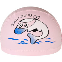 Шапочка для плавания детская Sportex Дельфин (ПУ) E41273 светло розовый