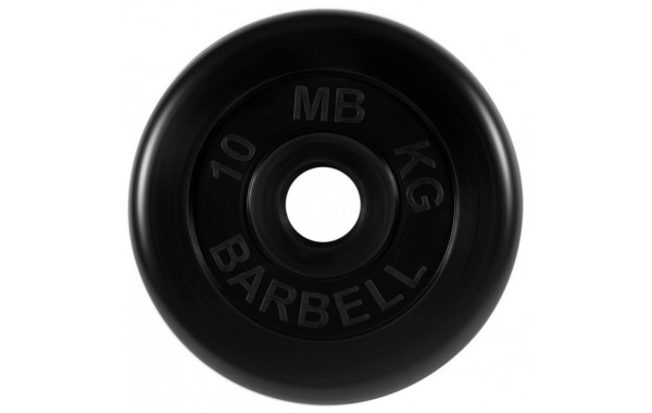 Диск обрезиненный d51мм MB Barbell MB-PltB51-10 10кг черный 600_380