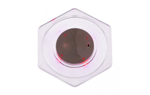 Шайба для аэрохоккея Atomic Top Shelf прозрачная шестигранная, красный светодиод d=74 mm 600_380