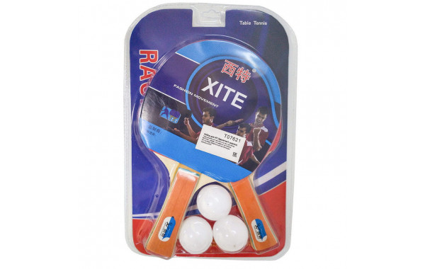 Набор для настольного тенниса (2 ракетки, 3 шарика) Sportex T07621 600_380