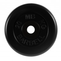 Диск обрезиненный d51мм MB Barbell MB-PltB51 20кг черный