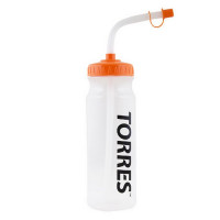 Бутылка для воды Torres 750мл SS1029 прозрачная, оранжевая. крышка