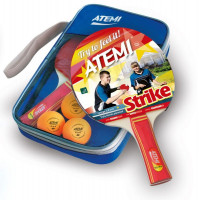 Набор для настольного тенниса Atemi Strike (2ракетки+чехол+3 мяча***)