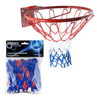 Сетка баскетбольная Torres нить 4мм SS11050 бело-сине-красная