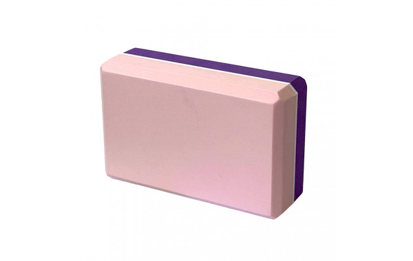Йога блок полумягкий 2-х цветный (фиолетово-розовый) 223х150х76мм, из вспененного ЭВА E29313-7 600_380