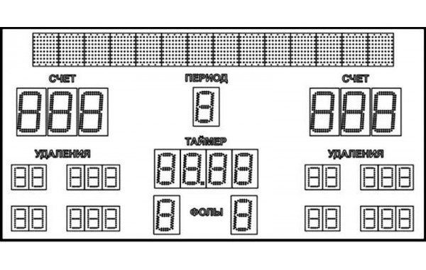 Табло для гандбола 208x102.5x4,4 Glav 7.501 600_380