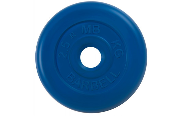 Диск обрезиненный d26мм MB Barbell MB-PltC26-2,5 2,5 кг синий 600_380