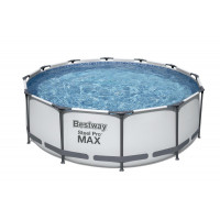 Каркасный бассейн круглый 366х100см+фильтр-насос Bestway Steel Pro Мах 56418