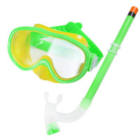 Набор для плавания маска+трубка Sportex E33114-2 зеленый, (ПВХ)