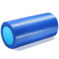 Ролик для йоги полнотелый 2-х цветный (синий/голубой) 31х15см Sportex PEF100-31-X