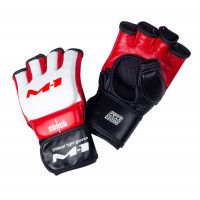 Перчатки для смешанных единоборств Clinch M1 Global Official Fight Gloves C688 бело-красно-черный