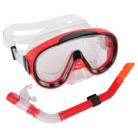 Набор для плавания Sportex юниорский, маска+трубка (ПВХ) E39246-2 красный
