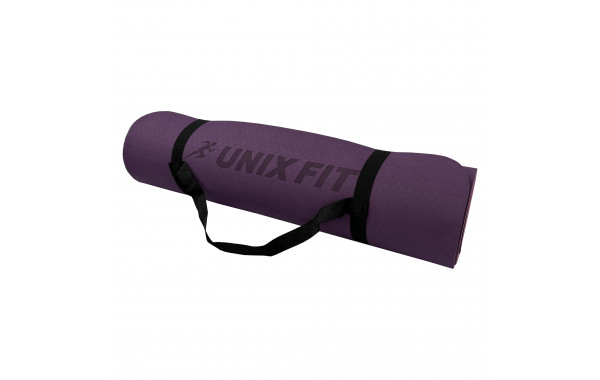 Коврик для йоги и фитнеса двусторонний, 180х61х0,8см UnixFit YMU8MMVT двуцветный, фиолетовый 600_380