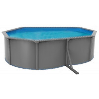 Морозоустойчивый бассейн Poolmagic Anthracite овальный 490x360x130 см комплект оборудования Premium