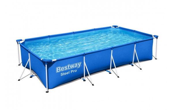 Каркасный бассейн прямоугольный 400х211х81см Bestway Steel Pro 56405 600_380