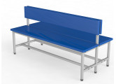 Скамейка для раздевалки со спинкой, двухсторонняя, мягкая, 200см Glav 10.4000-2000