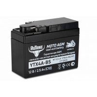 Аккумулятор стартерный для мототехники RuTrike YTX4A-BS (12V/2,5Ah) (YTR4A-BS, CT 12026, MT 12-2.6) 24012