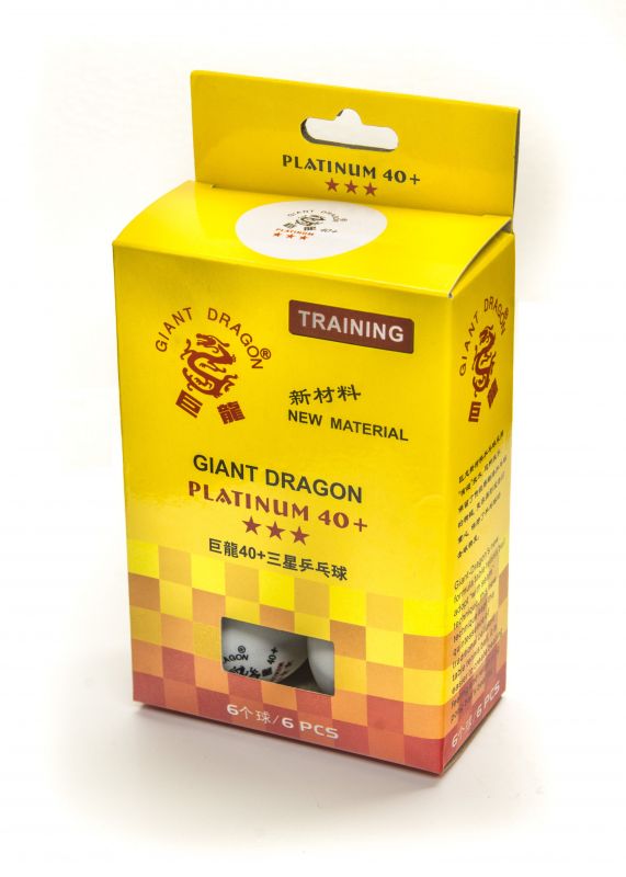 Мячи Giant Dragon Training Platinum 3* New белый (6шт, в коробке) 571_800