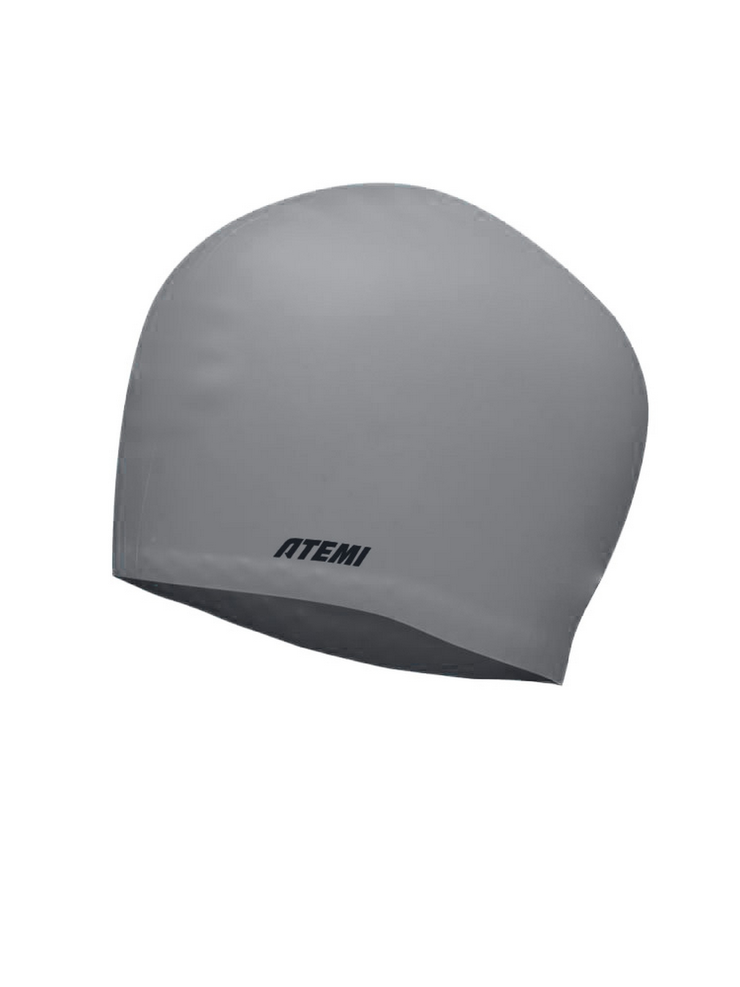 Шапочка для плавания Atemi long hair cap Asphalt grey TLH1GY серый 1500_2000