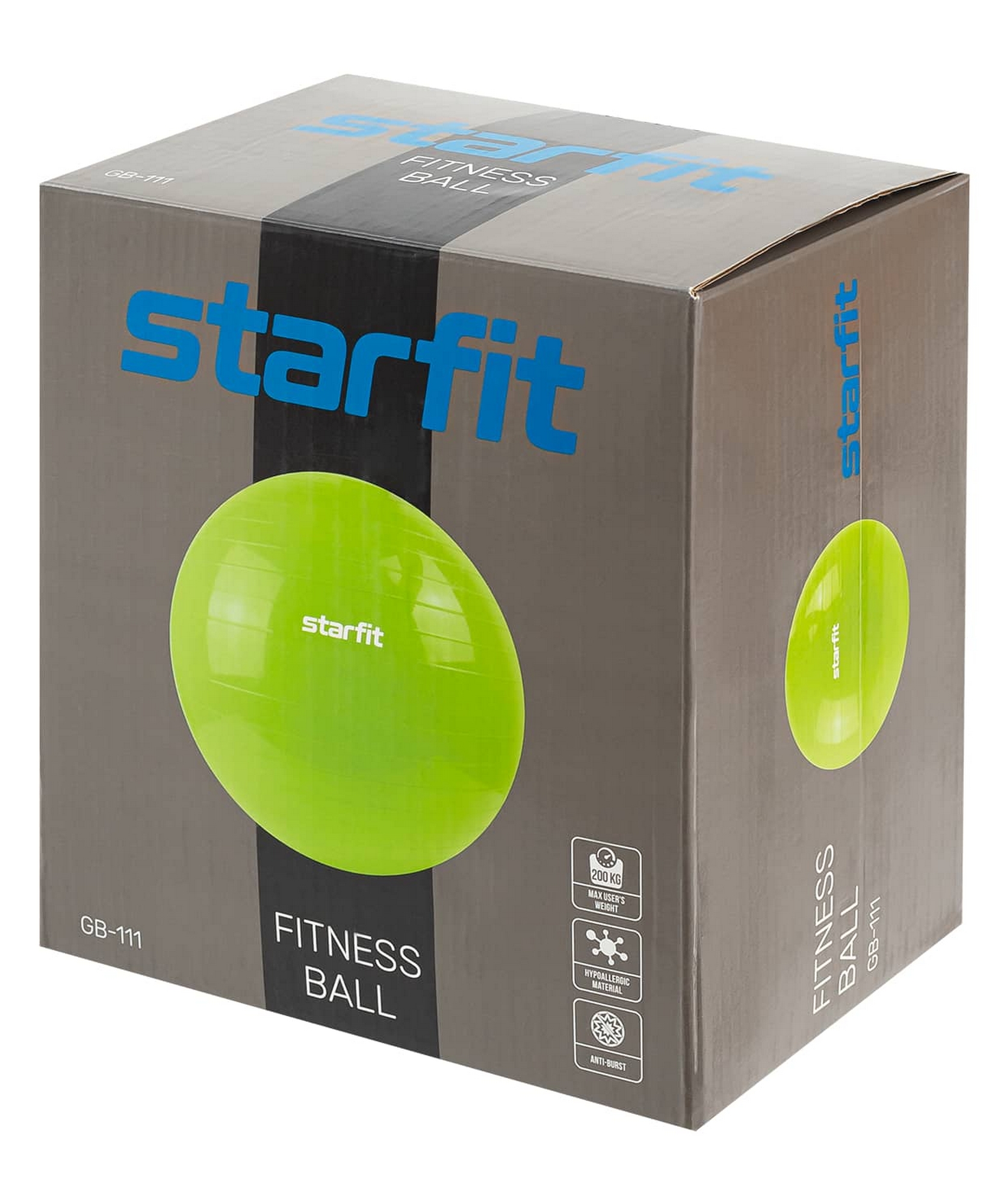 Фитбол d55см Star Fit антивзрыв, 900 гр GB-111 малиновый 1663_2000