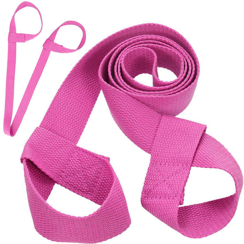 Ремень-стяжка универсальная для йога ковриков и валиков Sportex B31604 (розовый) 800_800
