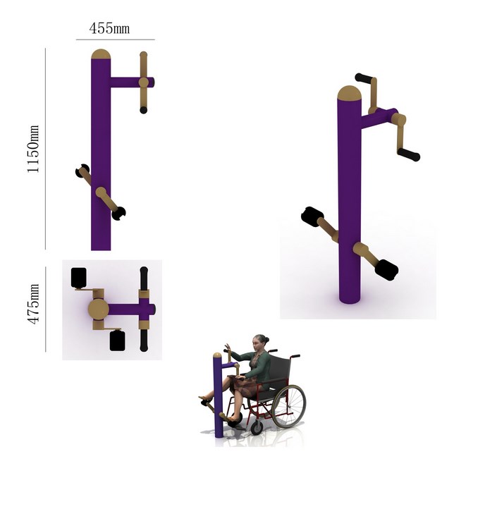 Тренажер для инвалидов колясочников Ручной и ножной велосипед Hercules УТМ-001 705_722
