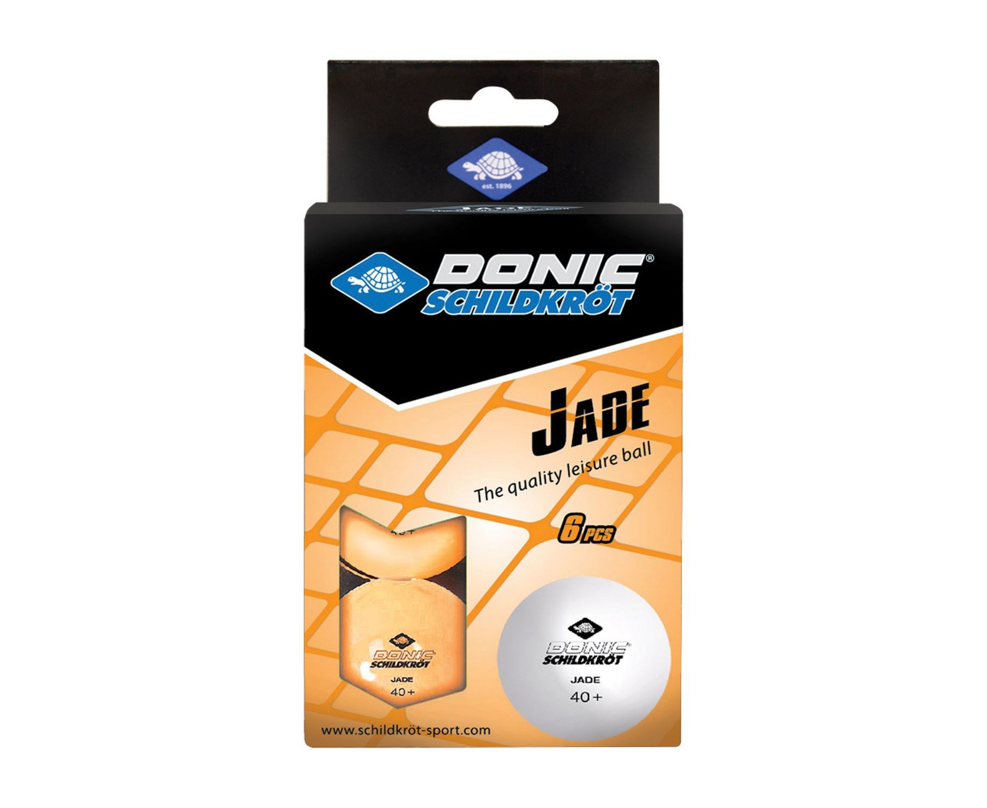 Мячики для настольного тенниса Donic Jade 40+, 6 штук 618378 оранжевый 2000_1636
