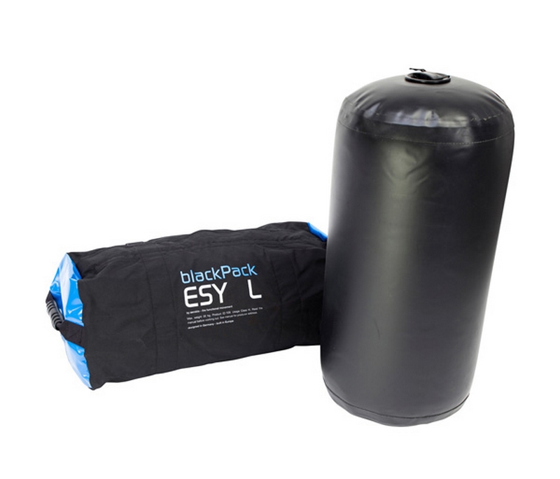Мешок-отягощение для воды Aerobis blackPack ESY размер S, 10 литров и 1 мешок для песка 733-ESY-S-Aqua черный\синий 800_684