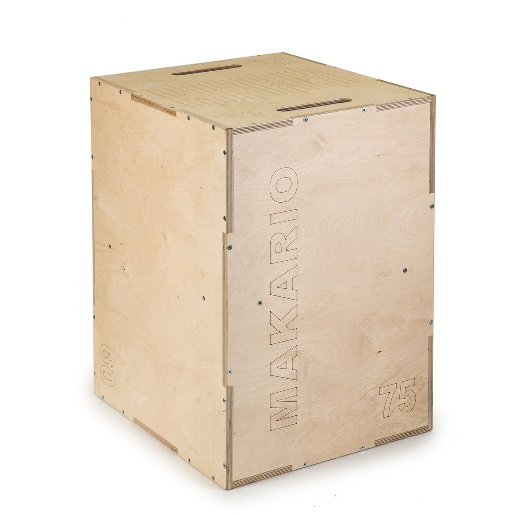 Плиобокс Makario (тумба для запрыгивания), с разметкой шкалы наклона (деревянная 50-60-75см) МА-Т1 2000_2000