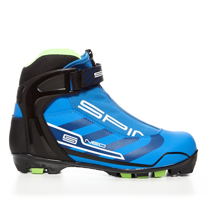 Лыжные ботинки NNN Spine Neo (161) (синий/черный/салатовый) 700_700