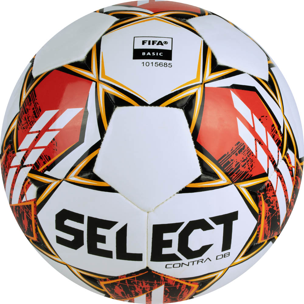 Мяч футбольный Select Contra DB V23, 0854160300, р.4, FIFA Basic, 32 пан, ПУ, гибрид.сш, бел-чер-красн 1000_1000