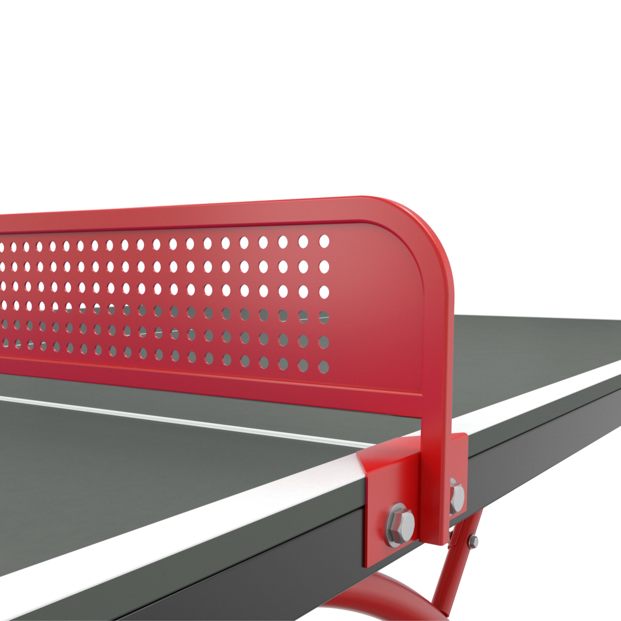 Антивандальный теннисный стол Unix Line 14 mm SMC TTS14ANVGYRD Grey\Red 2000_2000