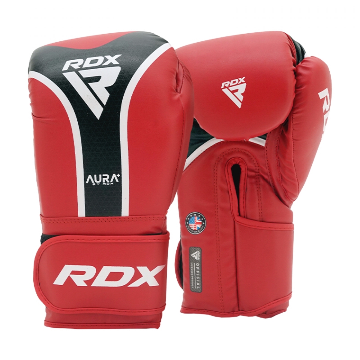 Перчатки RDX Aura Plus T-17 BGR-T17RB-16OZ+ красный\черный 1200_1200