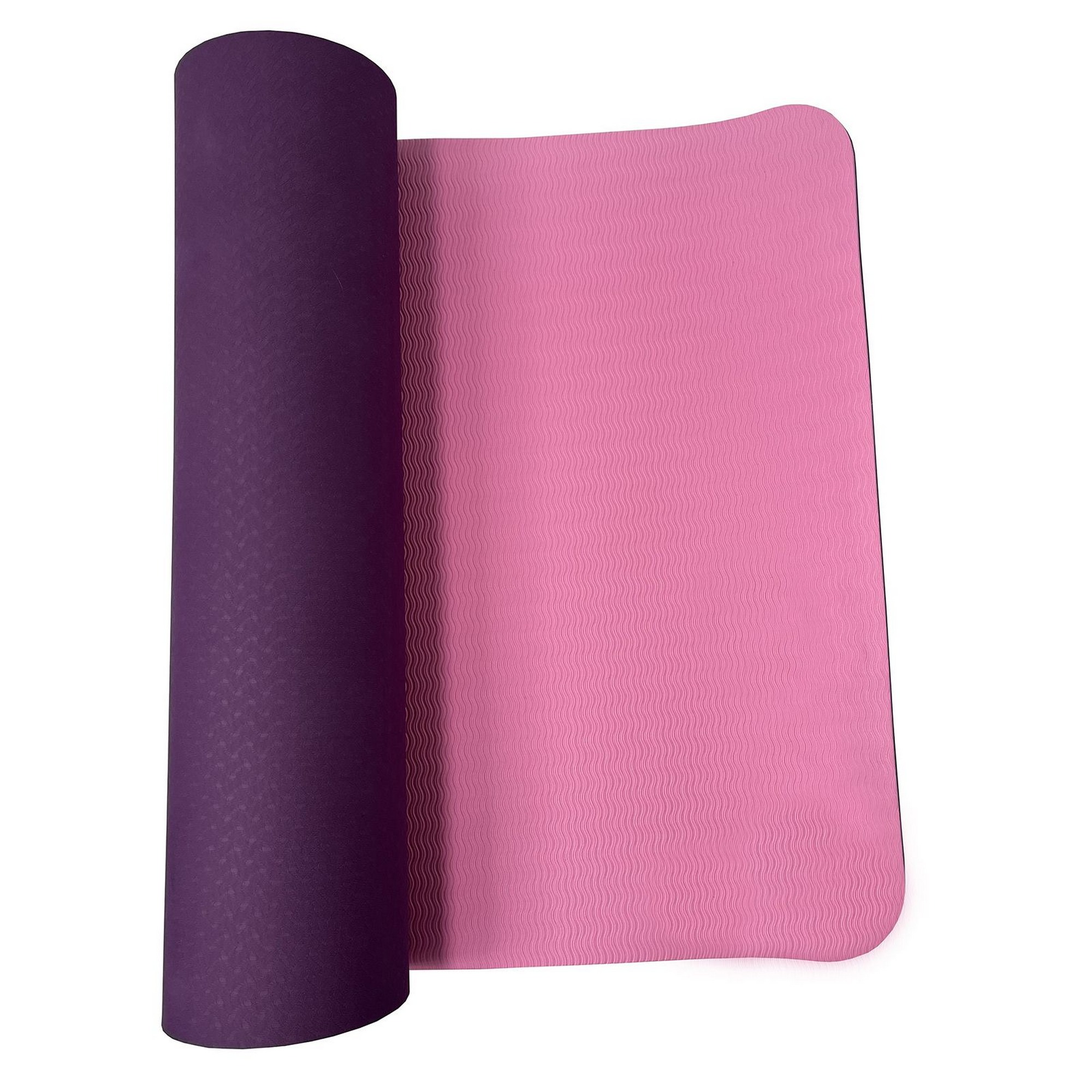 Коврик для йоги и фитнеса двусторонний, 180х61х0,8см UnixFit YMU8MMVT двуцветный, фиолетовый 2000_2000