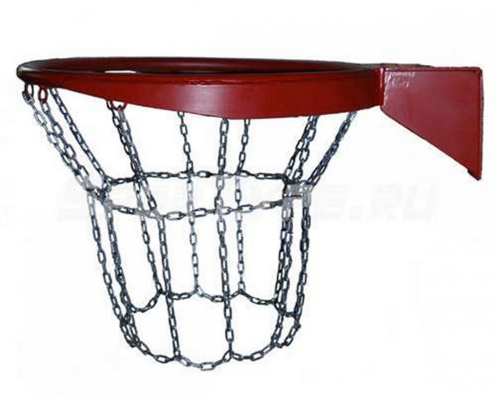 Сетка баскетбольная из цепей, антивандальная, металлическая ПрофСетка 9090-12 шт. 988_790