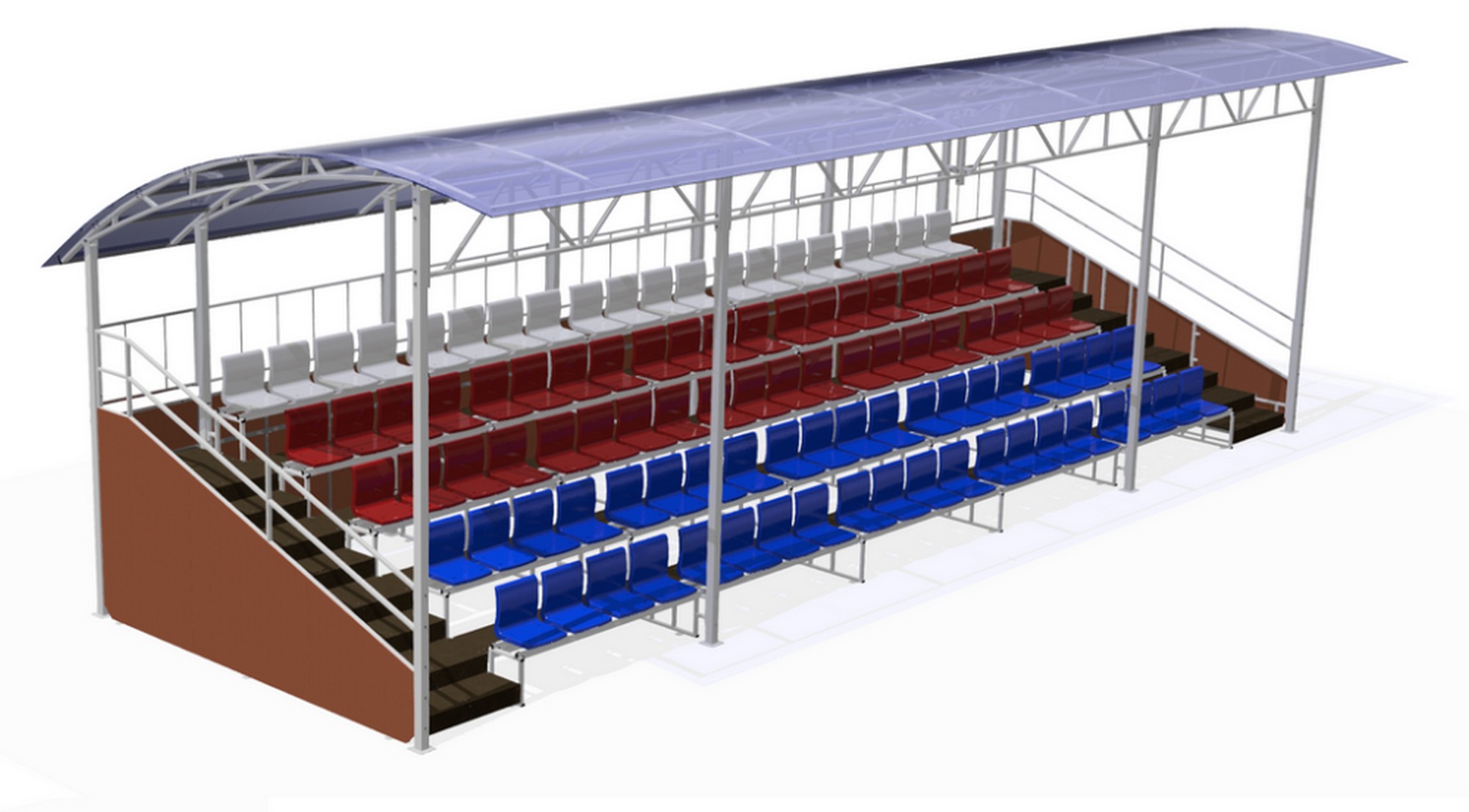 Сборно-разборная трибуна на 100 мест с подтрибунным пространством ФСИ 7795 2000_1106