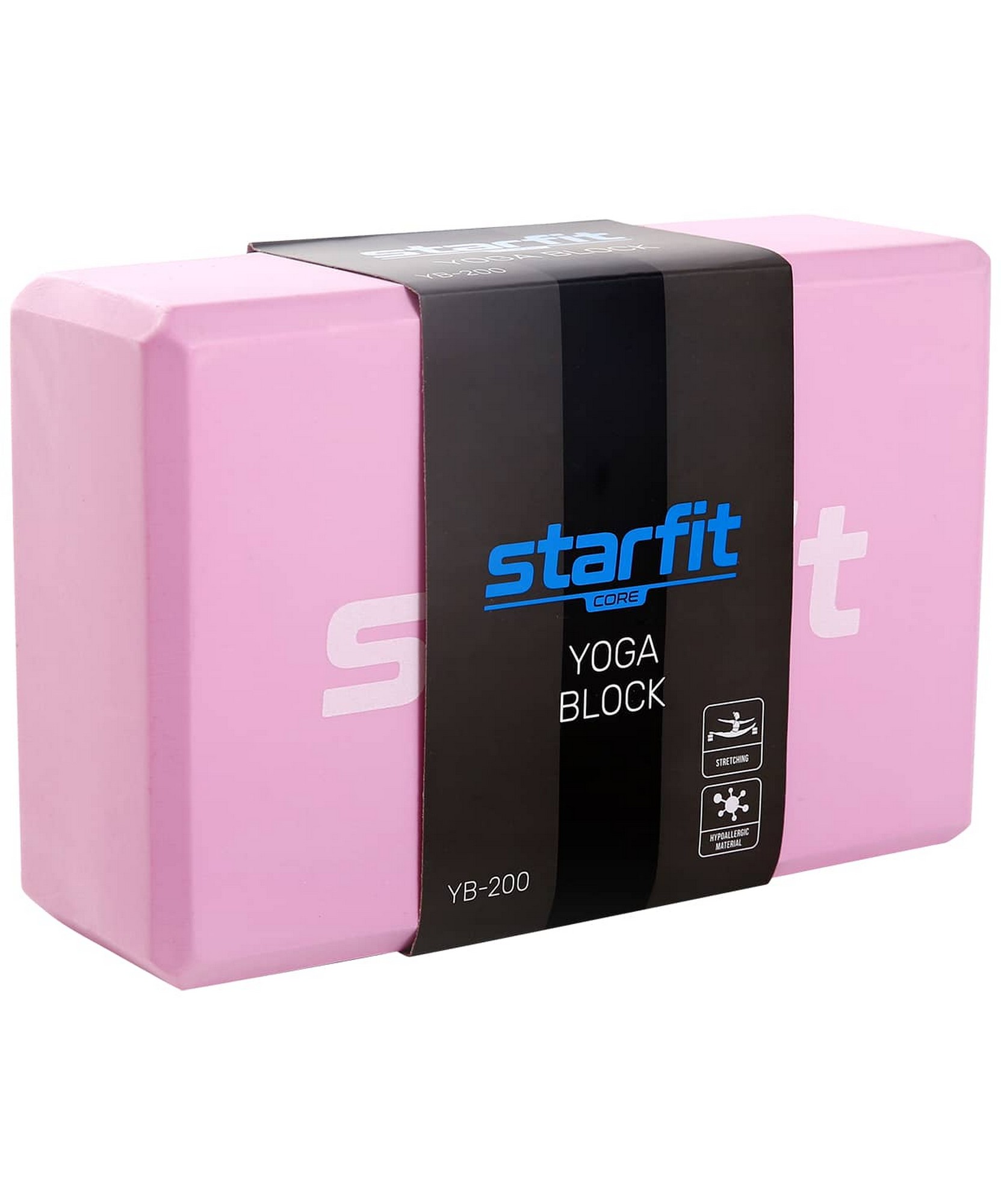 Блок для йоги Star Fit EVA YB-200 розовый пастель 1663_2000