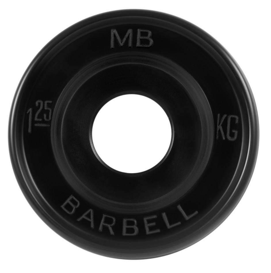Диск олимпийский d51мм евро-классик MB Barbell MB-PltBE-1,25 1,25 кг черный 942_950