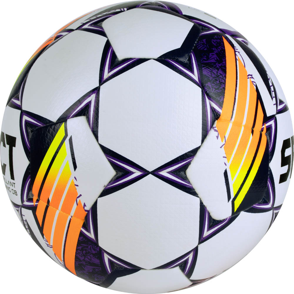 Мяч футбольный Select Brillant Training DB V24, 0865168096, р.5, Basic, 32пан., ПУ, гибрид.сш, бело-оранж 1000_1000