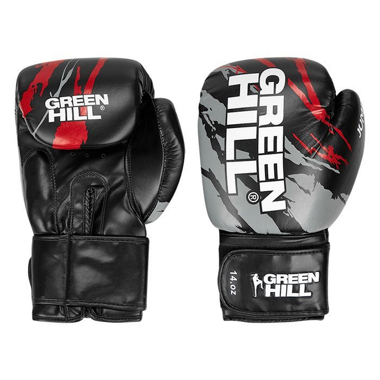 Перчатки для тайского бокса Green Hill JUMBO BGJ-2290 черно-серый 1280_1280