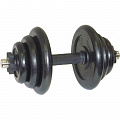 Гантель разборная 20 кг MB Barbell Диски обрезиненные, черный 120_120