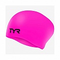 Шапочка для плавания TYR Long Hair Wrinkle-Free Silicone Cap, силикон, LCSL\693 розовый 120_120