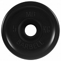 Диск олимпийский d51мм евро-классик MB Barbell MB-PltBE-5 5 кг черный 120_120