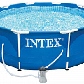 Каркасный бассейн круглый 305х76см+насос-фильтр Intex Metal Frame 28202 120_120