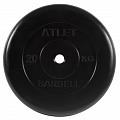 Диск обрезиненный d31мм MB Barbell Atlet 20кг черный MB-AtletB31-20 120_120